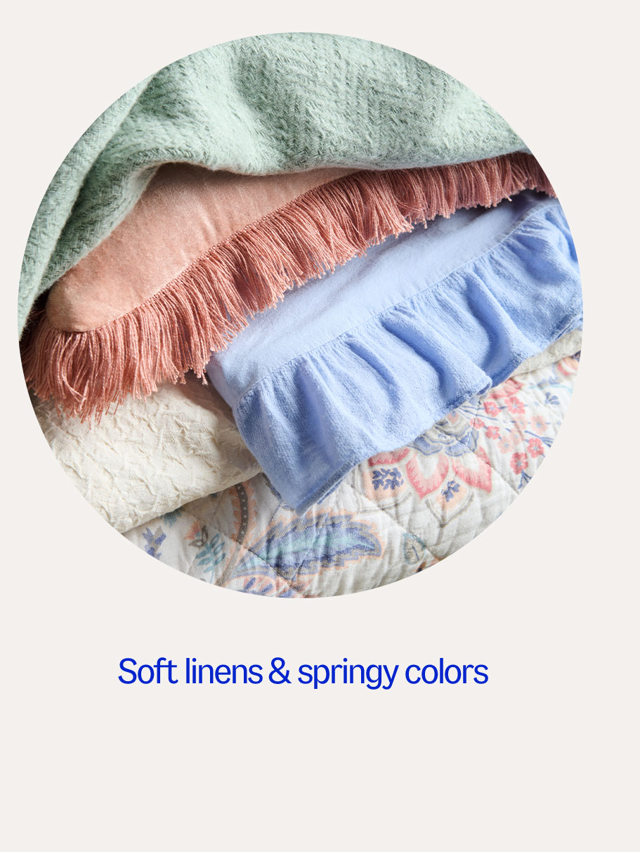 Soft linens & springy colors