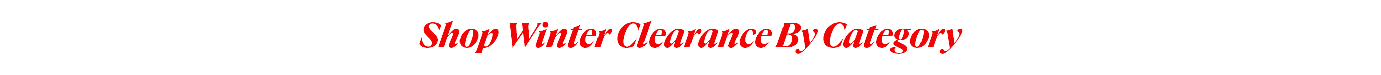 Shop Winter Clearance by category