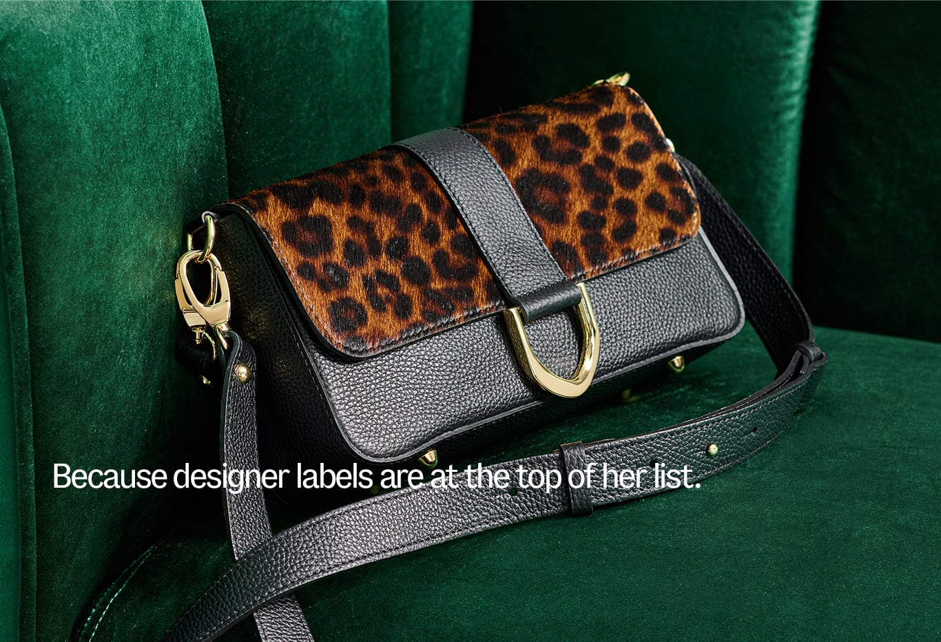 Because designer labels are at the top of her list.