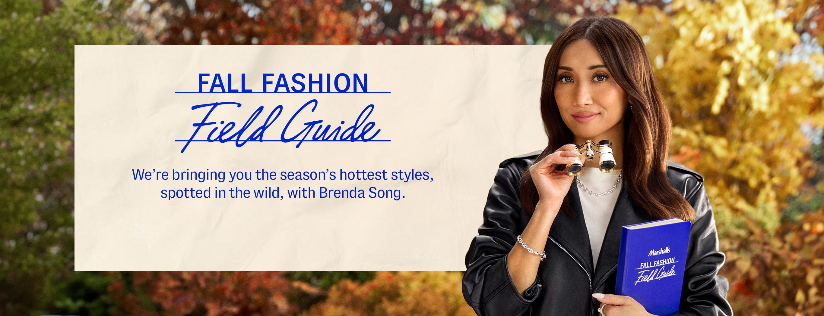 Fall fashion field guide with Brenda Song. We're bringing you the season's hottest styles, spotted in the wild, with Brenda Song. 
